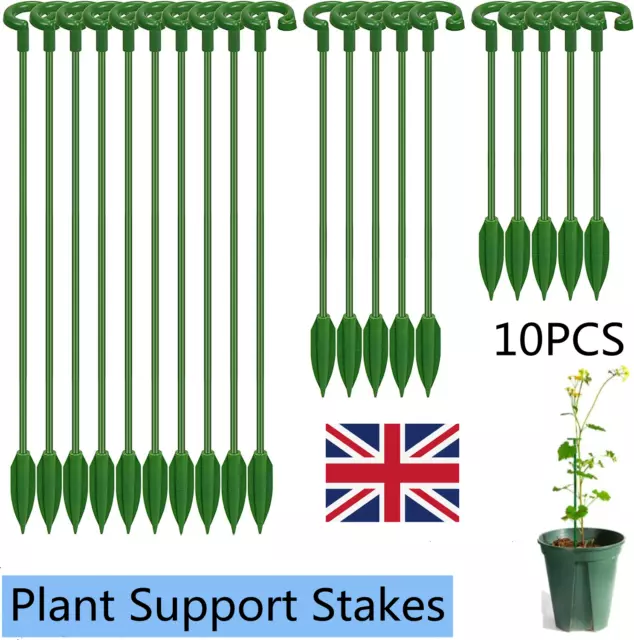 10Pcs Plants Support Rods Garden Bonsai Bracket Stake Single Stem Shrub Holders