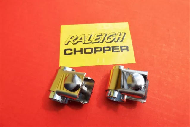 Raleigh Chopper Mk1 Mk2 - New Stainless Steel Sissy Bar Clamps With Inserts