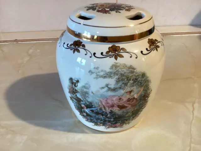 Vintage Lord Nelson Pottery Ceramic Lidded Pot Pourri Jar .