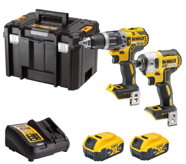 DEWALT DCK266P2 COMBI Drill and Impact Driver Brushless Kit with 2 x