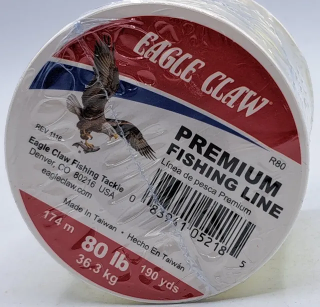 Eagle Claw Premium Fishing Line 10Lb Clear 1400 Yards Long Monofilament