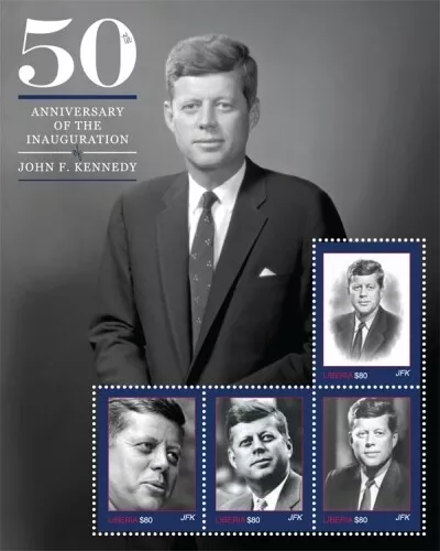 Liberia 2011 PRESIDENT JOHN F.KENNEDY 50TH ANNIVERSARY INAUGURATION  Sheet of 4