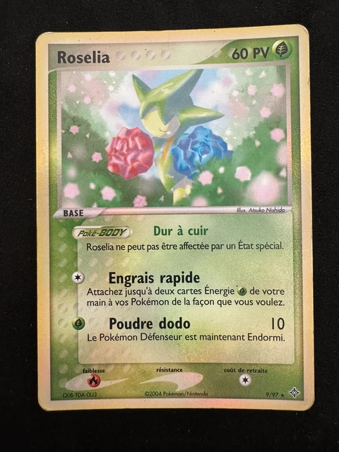 CARTE POKÉMON REVERSE Roselia 9/97 EX Dragon Super Rare Fr. EUR 11,99 ...