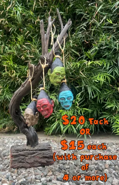 Shrunken head xmas ornament tiki exotica holiday Christmas decoration halloween