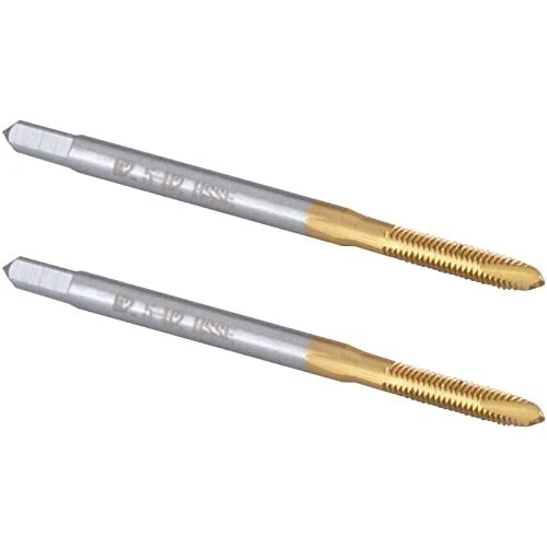 2pcs M2.5 Spiral Point Tap Hss Titanium Coating M2.5 X 0.45 Spiral Point Plug Th