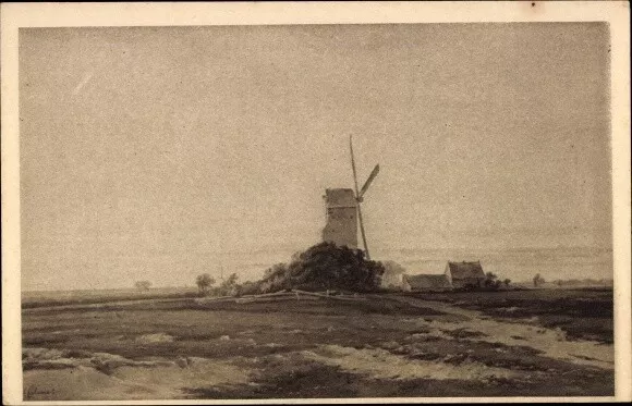 Künstler Ak Alexandre Calame, Windmühle, Gdańsk Danzig, Stadtmuseum, - 3455174