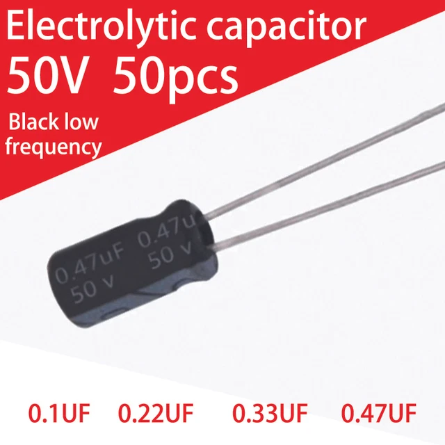 Condensatore Elettrolitico 50V 0,1uF 0,22uF 0,33uF 0,47uF - Foto 13