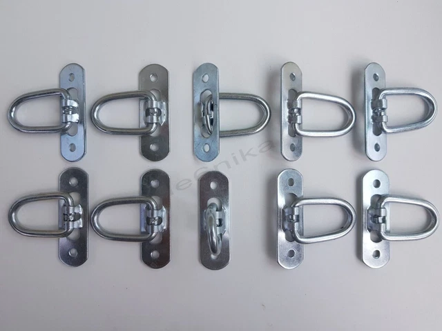 10x Cargo Lashing Ring Tie Down Anchor Point Hook Truck Trailer Rope Awning LONG