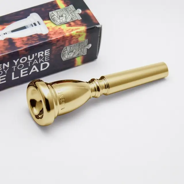 Genuine Bach 24K Gold Commercial Trumpet Mouthpiece, 3MV NEW! Ships Fast!