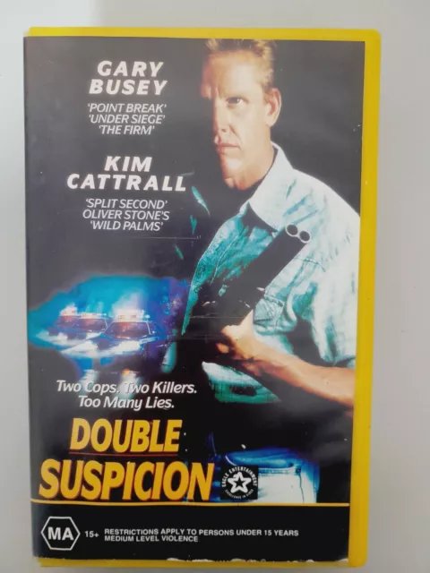 Vhs Tape - Double Suspicion - Gary Busey - Large Case