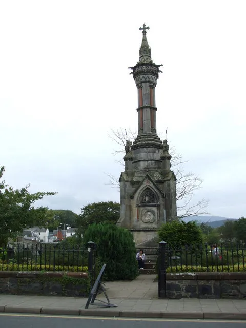 Photo 6x4 Memorial, Newton Stewart It is located beside the river Cree c2008