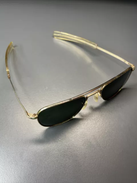 American Optical Ao 1 10 12kgf Gold Vintage Aviator Sunglasses 899 99 Picclick