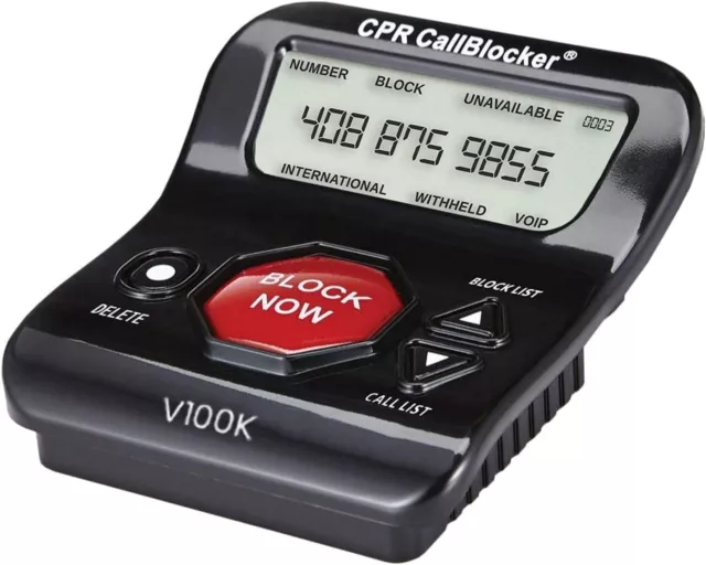 CPR V100K Call Blocker for Landline Phones - Stop All Unwanted Nuisance Calls