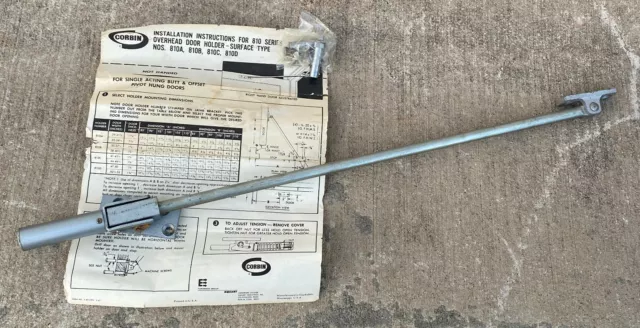 Vintage CORBIN 810 Series Heavy Duty Overhead Door Stop & Holder NOS/UNUSED