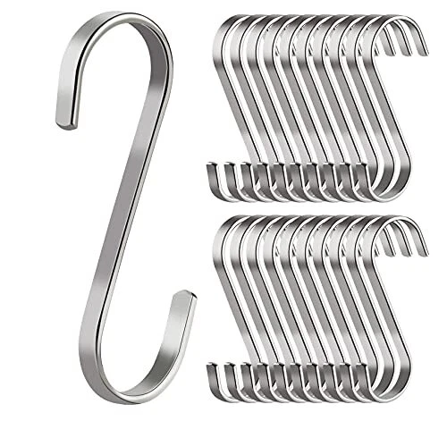 Crochet Metal WHYHKJ Lot De 12 Crochets De Suspension En Acier Avec Crochet Cuisine Noir