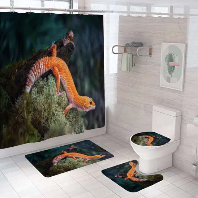 https://www.picclickimg.com/y0MAAOSwsuNllhd8/Orange-Lizard-Forest-Waterproof-Shower-Curtain-Bath-Mat.webp