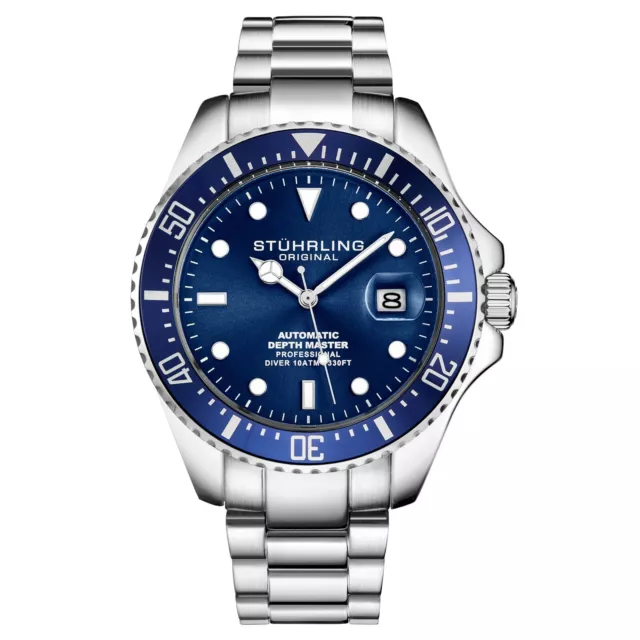 Reloj de buceo con bisel giratorio unidireccional automático de viento automático para hombre Stuhrling