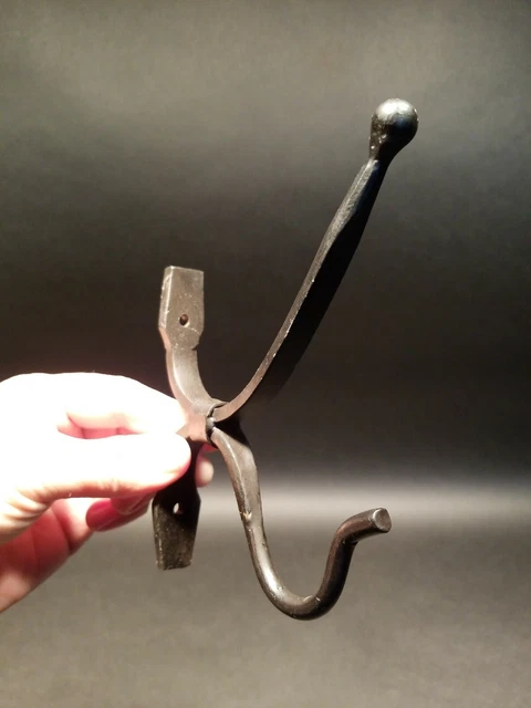 1 Antique Vintage Style Blacksmith Forged Iron Coat Hat Hook