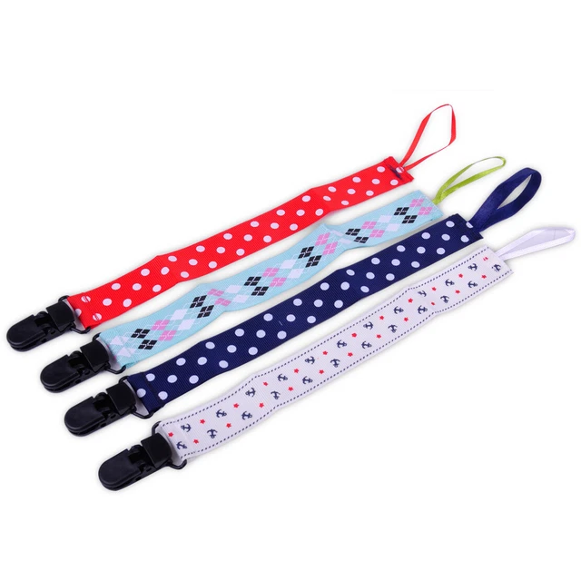 4x Schnullerclip Band Schnullerband Schnullerkette Schnuller Schnullerhalter g