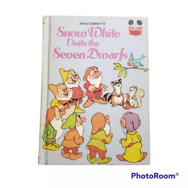 Walt Disney's Snow White Visits the Seven Dwarfs Hardcover Book Vintage 1979