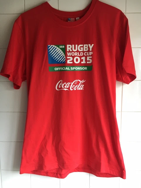 XL England Rugby World Cup Collection 2015 Coca Cola T-Shirt NWT 43-45" Red Rare