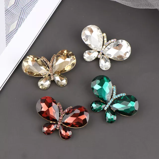 Personality Crystal Butterfly Brooch Girls Women Office Casual Brooch Pins Gi~m'