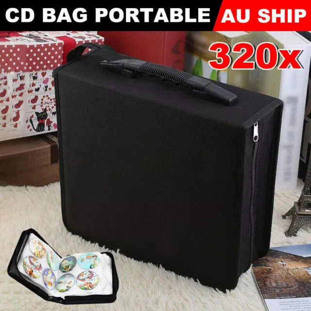 320 Disc CD DVD Case Wallet Storage Holder Booklet Album Folder Bag Box Sleeves