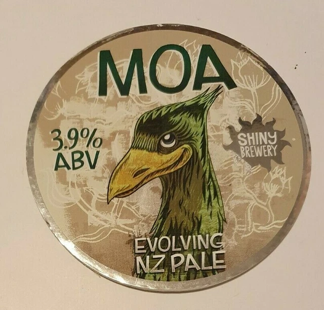 Beer pump clip badge front SHINY brewery MOA real ale Derbyshire derby