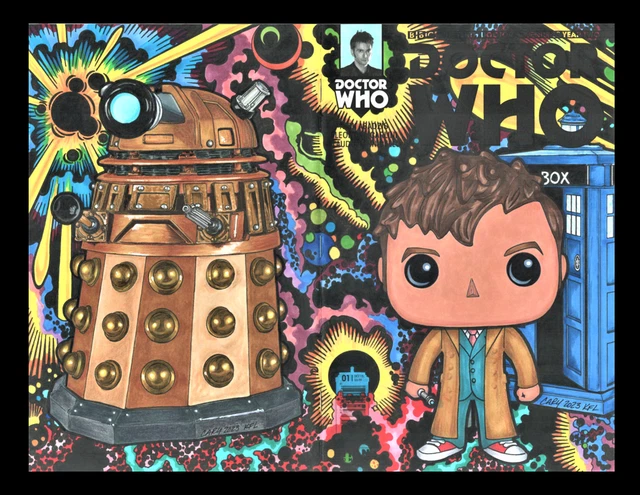 "DR. WHO & DALEK" FUNKO POP Sketch by ARTIST CARY VALLERY on DR. WHO #1 BLANK "DR. WHO & DALEK" FUNKO POP Sketch by ARTIST CARY VALLERY on DR. WHO #1 BLANK
