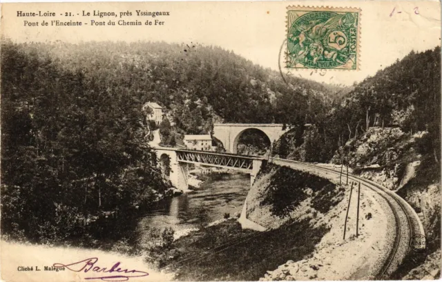 CPA Haute-Loire - Le LIGNON PRES YSSINGEAUX - Pont de l'Enceinte du (202640)