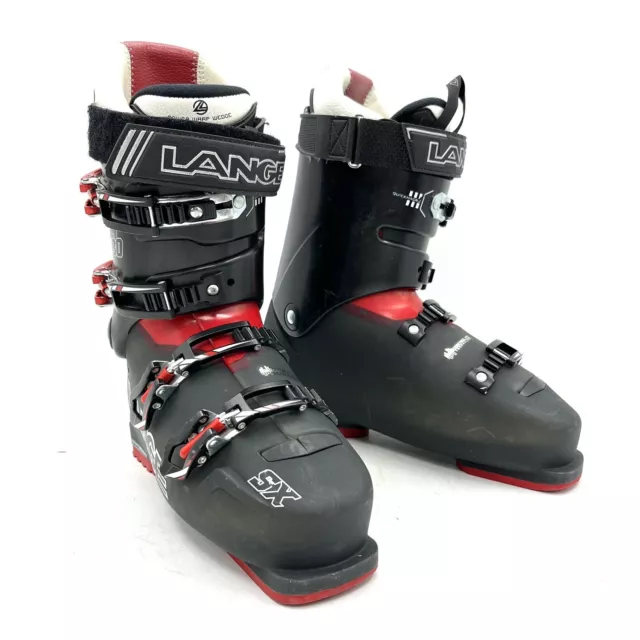 Botas de esquí de descenso Lange SX80 negras rojas para hombre talla 27,5