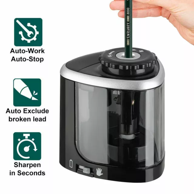 Electric Pencil Sharpener Automatic Touch Switch School Office Classroom Small