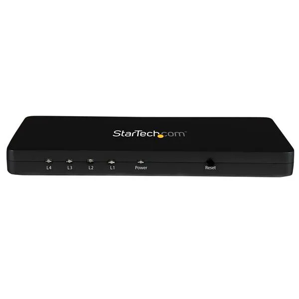 StarTech.com 4K HDMI 4-Port Video Splitter  1x4 HDMI Splitter w/ Solid - ST124HD