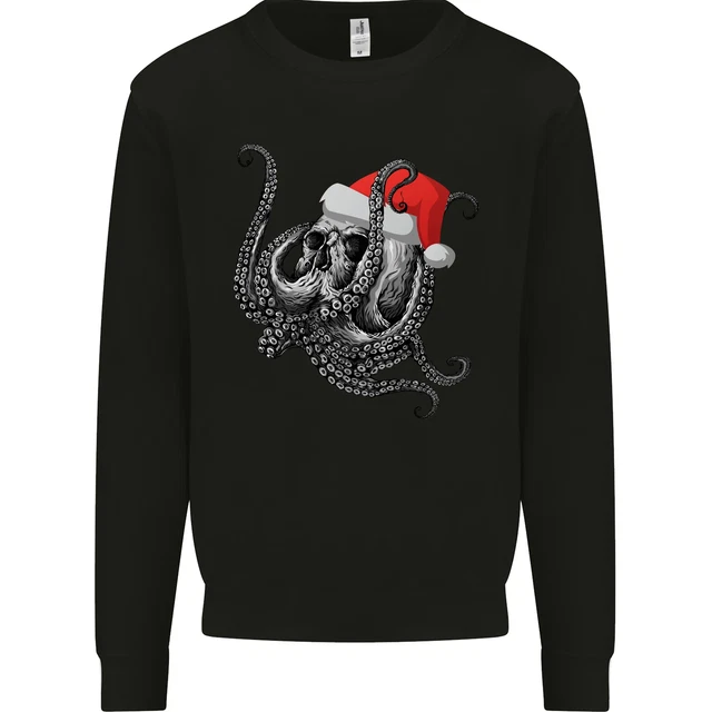 Christmas Cthulhu Skull Mens Sweatshirt Jumper