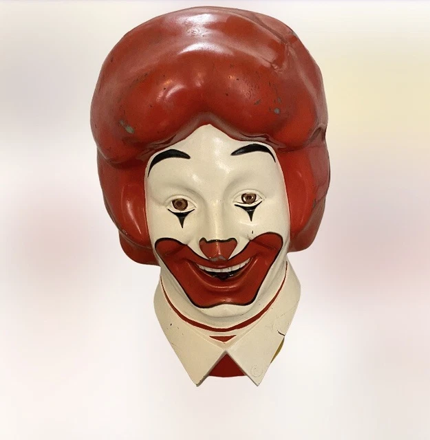 vtg rare 1977 ronald mcdonald helium balloon tank head clown prop
