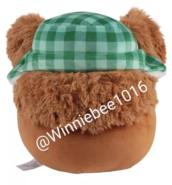NWT SQUISHMALLOWS BENNY Big Foot Wearing Green Plaid Trapper Winter Hat ...