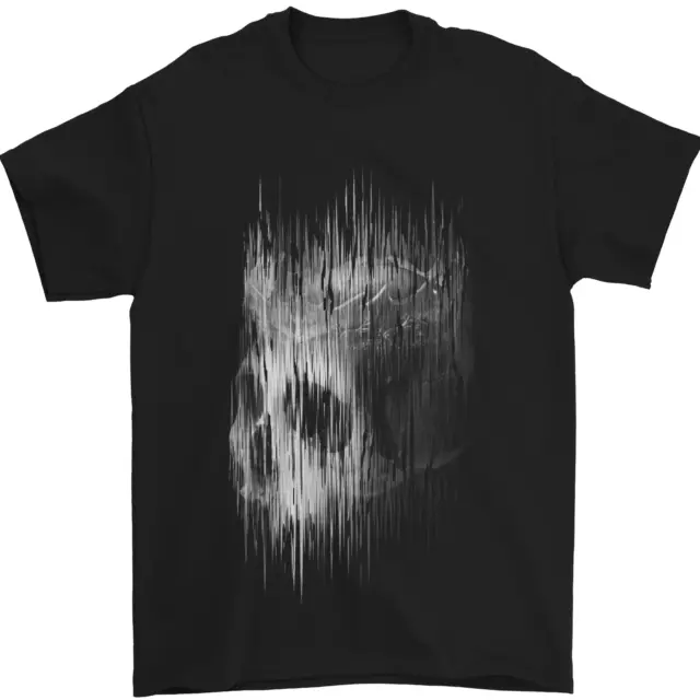 King Teschio Biker Gotico Tatuaggio Tribale Uomo T-Shirt 100% Cotone