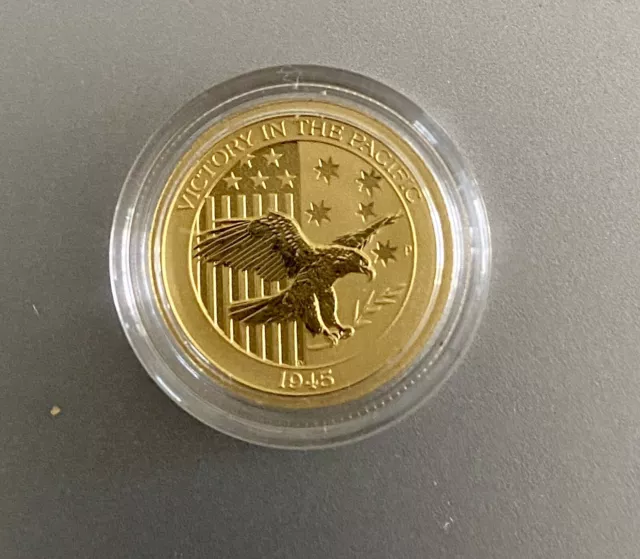 2016 Australia 1/10th Oz Fine Gold .9999 Victory in the Pacific - in Capsule! BU