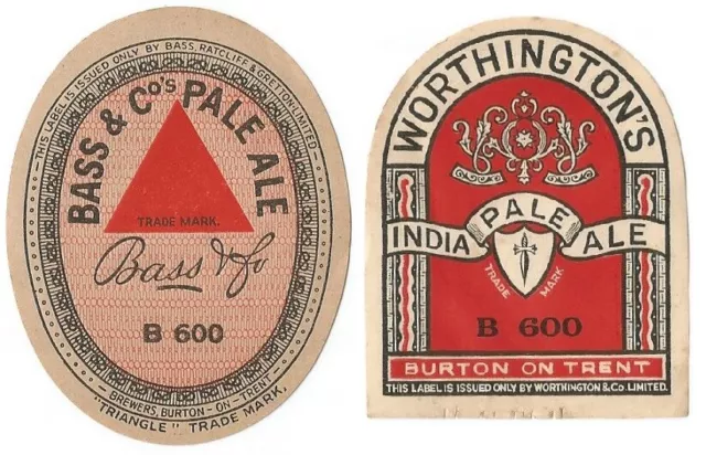 Bass PA & Worthington IPA Labels - B600 (George Beer & Rigden?) c.1949 - Mint