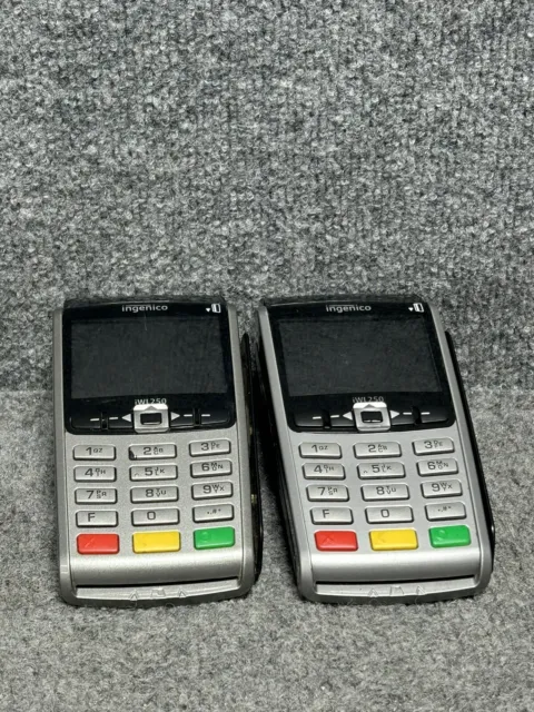 Set of 2 Ingenico iWL250 LCD Wireless  Credit Card Reader Terminal Machine