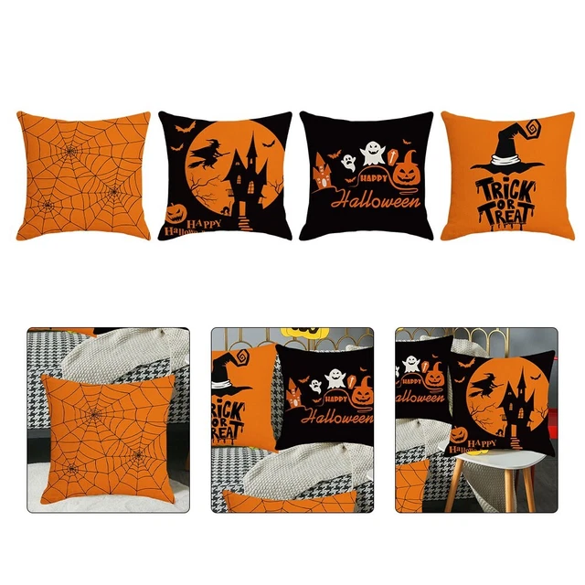 Flax Pillowcase Home Holiday Pillow Case Pillow Cover Printed Throw Pillow Cover