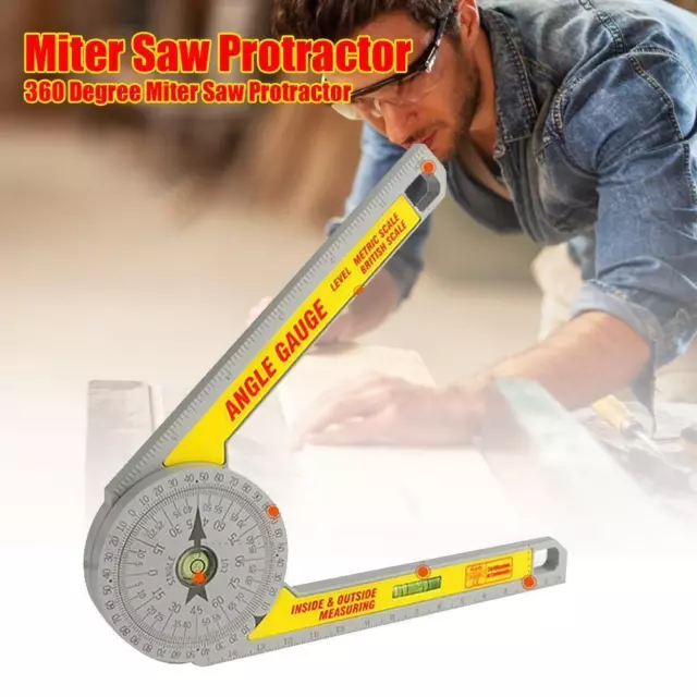 fr Miter Saw Protractor Rustproof Angle Finder Meter Scale Angle Ruler Measure T