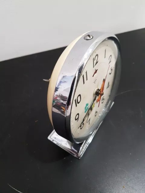 Orologio Sveglia Da Tavolo SHANGHAI CHINA DIAMOND GALLINA Animata Vintage