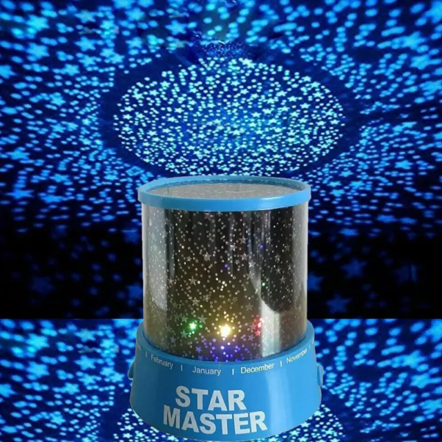 LED Galaxy Starry Sky Projector Night Light Ocean Wave Star Moon Room Decor Lamp