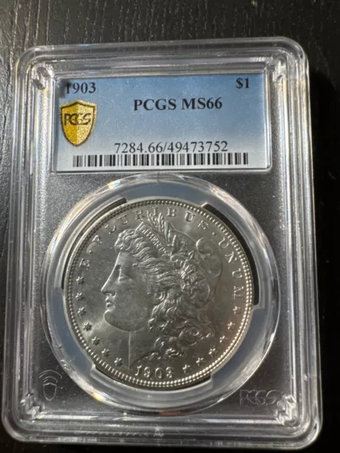 1903 p morgan silver dollar PCGS MS66  white blaster