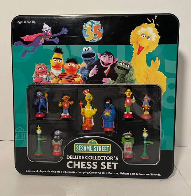 SESAME STREET DELUXE Collector's Edition Chess Set New in Package