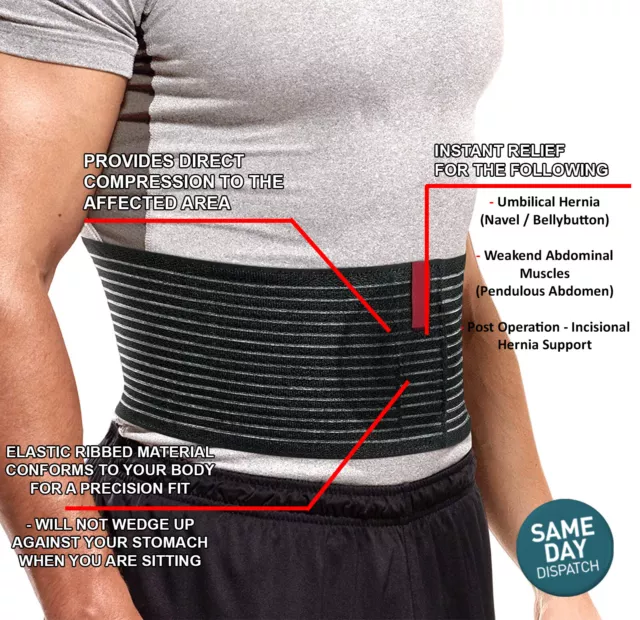 Umbilical Hernia Abdominal Belt Binder Brace Tummy Support Belly Button Navel