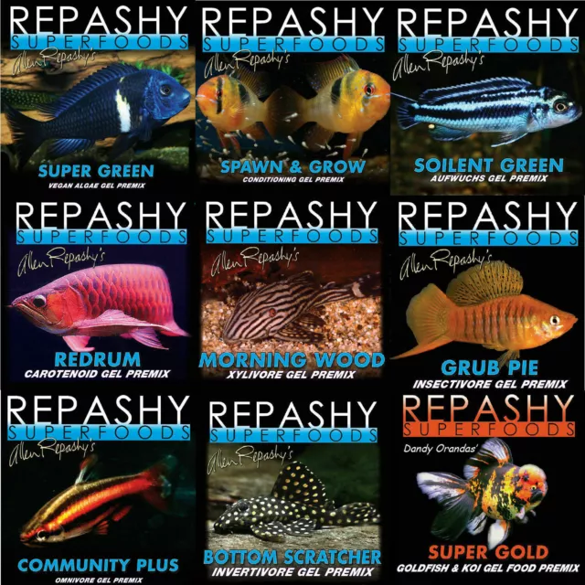 REPASHY SUPERFOODS AQUARIUM Fish Food Feed Gel Meal Replacement 9