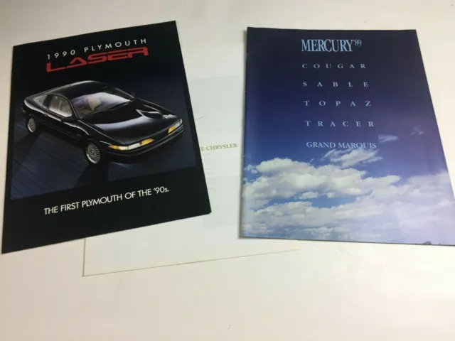 Chrysler Plymouth Laser Mercury Sable Tracer Grand Marquis Line Dealer Brochures