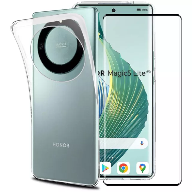 For Honor Magic 5 Lite/ 5 Pro 5G Clear Shockproof Gel Silicone Case Phone Cover